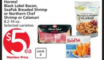 Albertsons Hormel Black Label Bacon, SeaPak Breaded Shrimp or Northern Chef Shrimp or Calamari offer