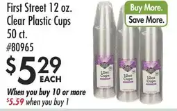 Smart & Final First Street 12 oz. Clear Plastic Cups offer
