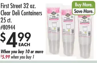 Smart & Final First Street 32 oz. Clear Deli Containers offer