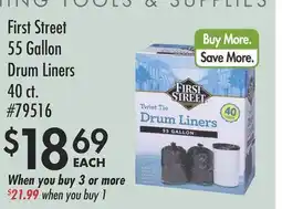 Smart & Final First Street 55 Gallon Drum Liners offer