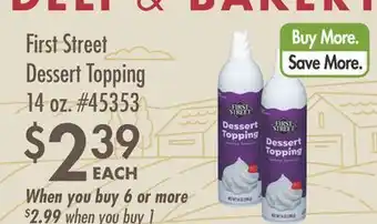 Smart & Final First Street Dessert Topping offer