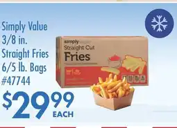 Smart & Final Simply Value 3/8 in. Straight Fries offer