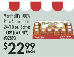 Smart & Final Martinelli's 100% Pure Apple Juice offer