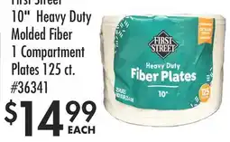 Smart & Final First Street 10 Heavy Duty Molded Fiber 1 Compartment Plates offer