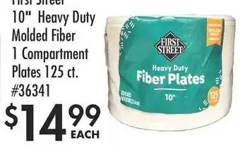 Smart & Final First Street 10 Heavy Duty Molded Fiber 1 Compartment Plates offer
