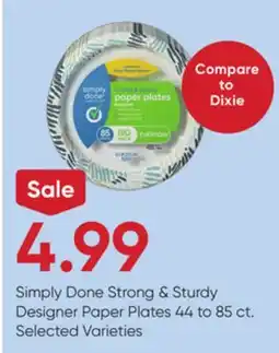 Stater Bros Simply Done Strong & Sturdy Designer Paper Plates offer