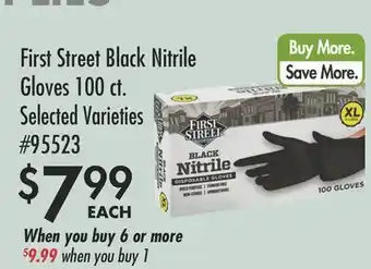 Smart & Final First Street Black Nitrile Gloves offer