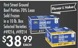Smart & Final First Street Ground Beef Patties 70% Lean offer