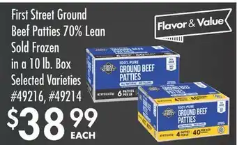 Smart & Final First Street Ground Beef Patties 70% Lean offer