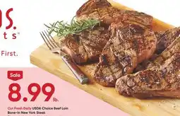 Stater Bros USDA Choice Beef Loin Bone-In New York Steak offer