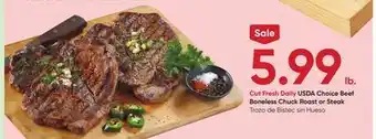 Stater Bros USDA Choice Beef Boneless Chuck Roast or Steak offer