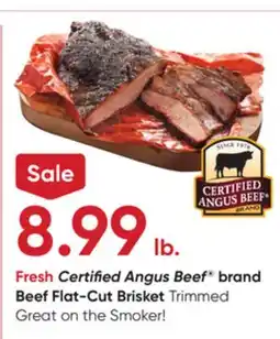 Stater Bros Fresh Certified Angus Beef brand Beef Flat-Cut Brisket Trimmed offer