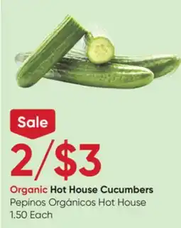 Stater Bros Organic Hot House Cucumbers offer