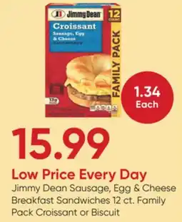 Stater Bros Jimmy Dean Sausage, Egg & Cheese Breakfast Sandwiches offer