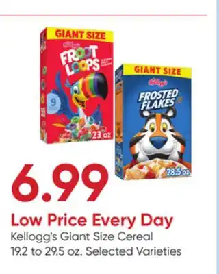 Stater Bros Kellogg's Giant Size Cereal offer