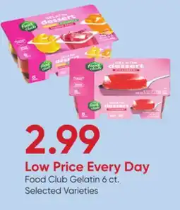 Stater Bros Food Club Gelatin offer