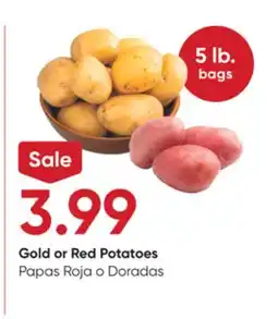 Stater Bros Gold or Red Potatoes offer