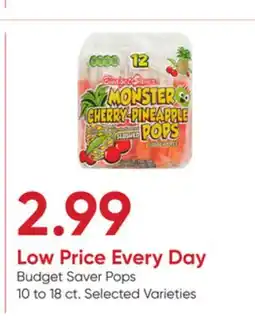 Stater Bros Budget Saver Pops offer