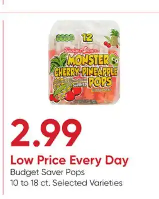 Stater Bros Budget Saver Pops offer