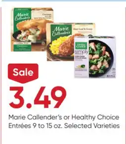 Stater Bros Marie Callender's or Healthy Choice Entrées offer