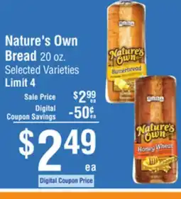 Smart & Final Nature's Own Bread offer