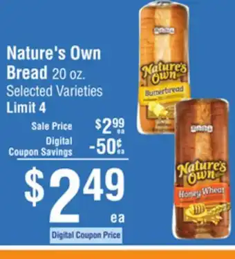 Smart & Final Nature's Own Bread offer