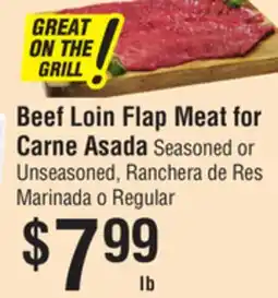 Smart & Final Beef Loin Flap Meat for Carne Asada offer