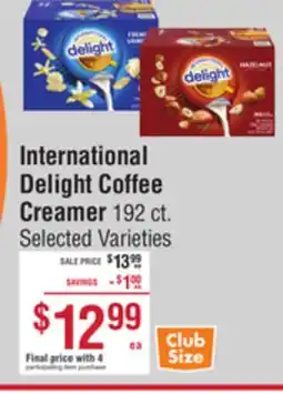 Smart & Final International Delight Coffee Creamer offer