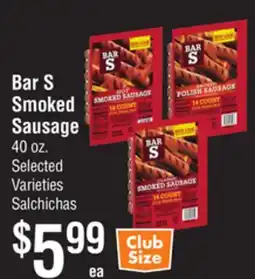 Smart & Final Bar S Smoked Sausage offer
