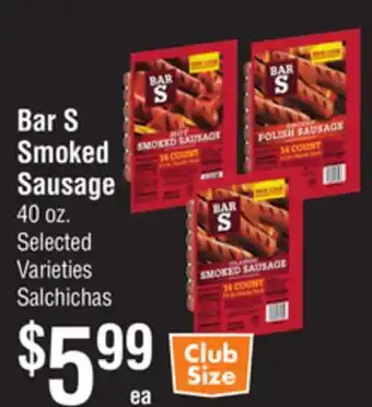 Smart & Final Bar S Smoked Sausage offer