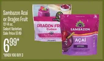 Jewel-Osco Sambazon Acai or Dragon Fruit offer