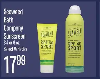 Jewel-Osco Seaweed Bath Company Sunscreen offer