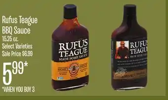 Jewel-Osco Rufus Teague BBQ Sauce offer