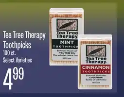 Jewel-Osco Tea Tree Therapy Toothpicks offer