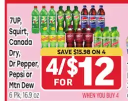 Tony’s Fresh Market 7UP, Squirt, Canada Dry, Dr Pepper, Pepsi or Mtn Dew offer