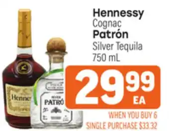Tony’s Fresh Market Hennessy Cognac, Patrón Silver Tequila offer