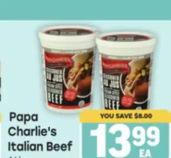 Tony’s Fresh Market Papa Charlie's Italian Beef offer