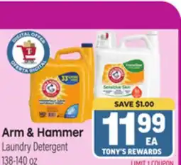 Tony’s Fresh Market Arm & Hammer Laundry Detergent offer