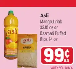 Tony’s Fresh Market Asli Mango Drink 33.81 oz or Basmati Puffed Rice, 14 oz offer
