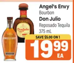 Tony’s Fresh Market Angel's Envy Bourbon, Don Julio Reposado Tequila offer