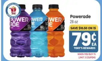 Tony’s Fresh Market Powerade offer
