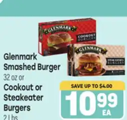 Tony’s Fresh Market Glenmark Smashed Burger 32 oz or Cookout or Steakeater Burgers 2 Lbs offer