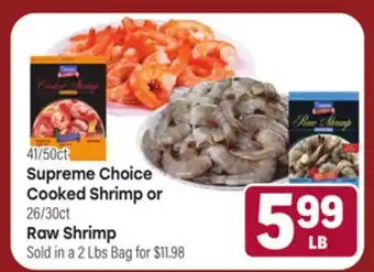 Tony’s Fresh Market 41/50ct Supreme Choice Cooked Shrimp or 26/30ct Raw Shrimp offer