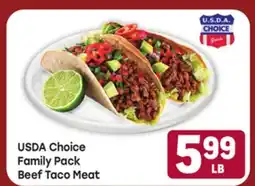 Tony’s Fresh Market USDA Choice Family Pack Beef Taco Meat offer