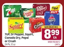 Tony’s Fresh Market 7UP, Dr Pepper, Squirt, Canada Dry, Pepsi or Crush offer