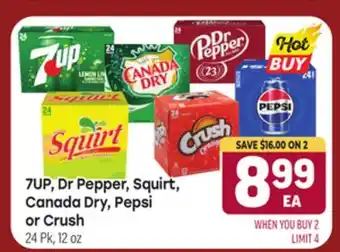 Tony’s Fresh Market 7UP, Dr Pepper, Squirt, Canada Dry, Pepsi or Crush offer