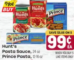 Tony’s Fresh Market Hunt's Pasta Sauce, 24 oz, Prince Pasta, 12-16 oz offer