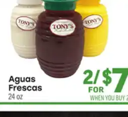Tony’s Fresh Market Aguas Frescas offer