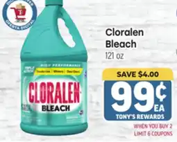 Tony’s Fresh Market Cloralen Bleach offer