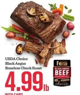 Mariano's USDA Choice Black Angus Boneless Chuck Roast offer